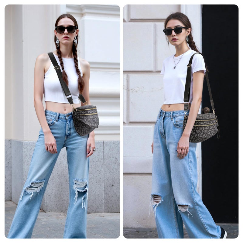 MEXS Bum Bag for Women Crossbody Bags Fanny Packs Sling Belt Purse Waist Chest Shoulder Bag - Image 2