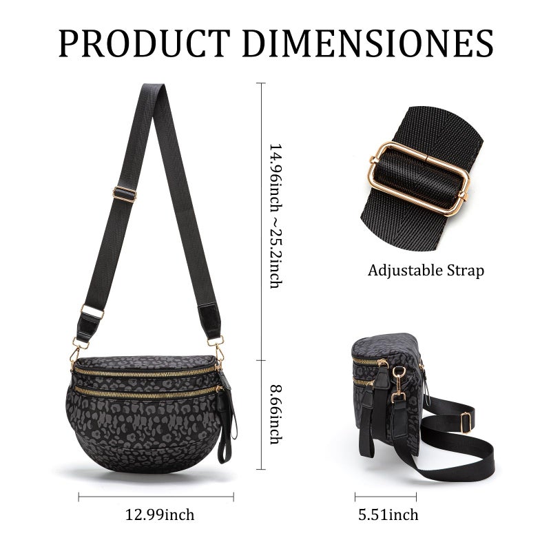 MEXS Bum Bag for Women Crossbody Bags Fanny Packs Sling Belt Purse Waist Chest Shoulder Bag - Image 3