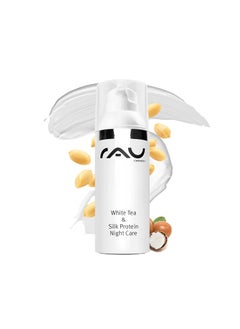 RAU White Tea  Silk Protein Night Care 17 Floz  Regenerating face mask with white tea  anti dryness moisturizer mask for dry skin  antiaging face mask  over night repair