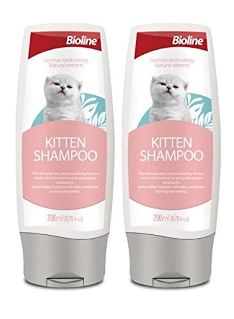 Bioline 2Pc Kitten Shampoo For Sensitive Fur 200ml - Image 1