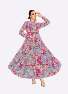 SARA Sara Tropical Flower Print Jalabiya  - Image 1