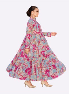 SARA Sara Tropical Flower Print Jalabiya  - Image 2
