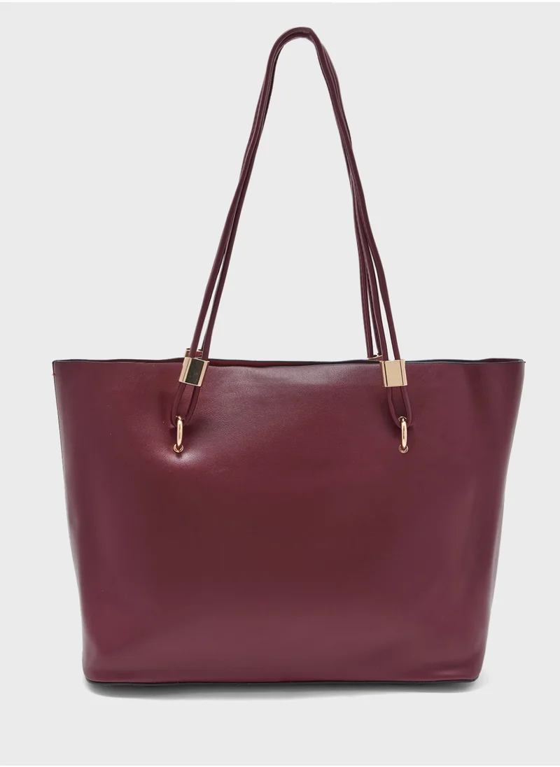 ELLA Metal Trim Tote Bag