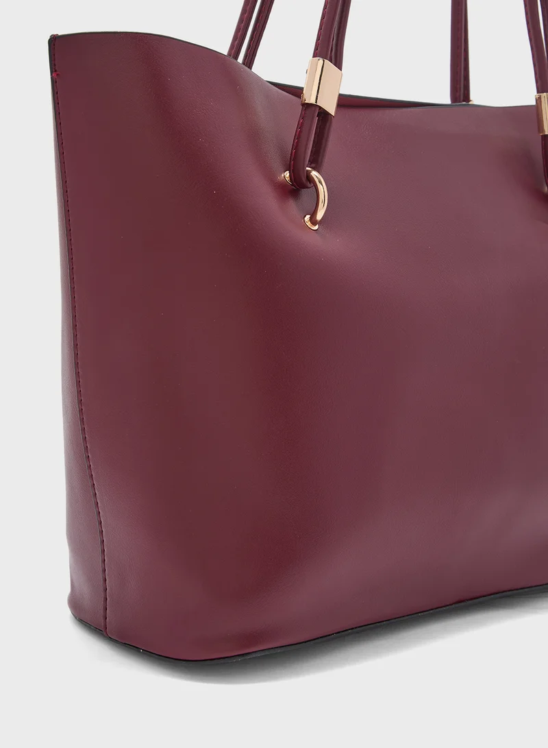 ELLA Metal Trim Tote Bag