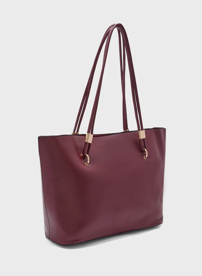 ELLA Metal Trim Tote Bag