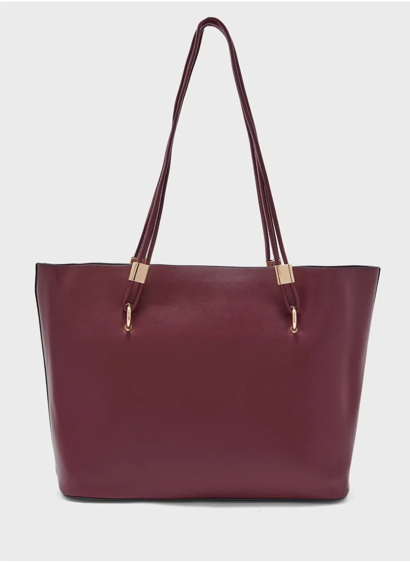 ELLA Metal Trim Tote Bag