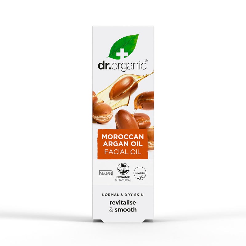 dr.organic Dr. Organic Moroccan Argan Oil Facial Oil | Nourishing for Healthy Aging, Non-Greasy, Smoothes and Replenishes Skin, Natural, Vegan, Certified Organic, 30 mL / 1 fl oz - Image 5