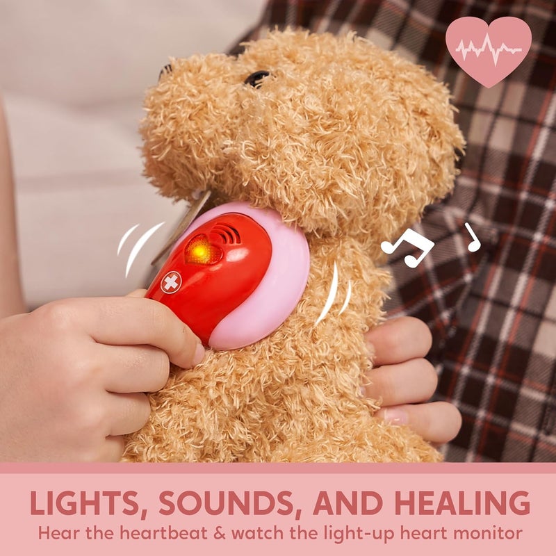 SYNCFUN Children's Doctor's Case, Animal Doctor Toy, Doctor's Case for Children with Plush Poodle Toy, and Portable Doctor Bag, Gift for Children Role-Play Toys from 3 Years Old - Image 4