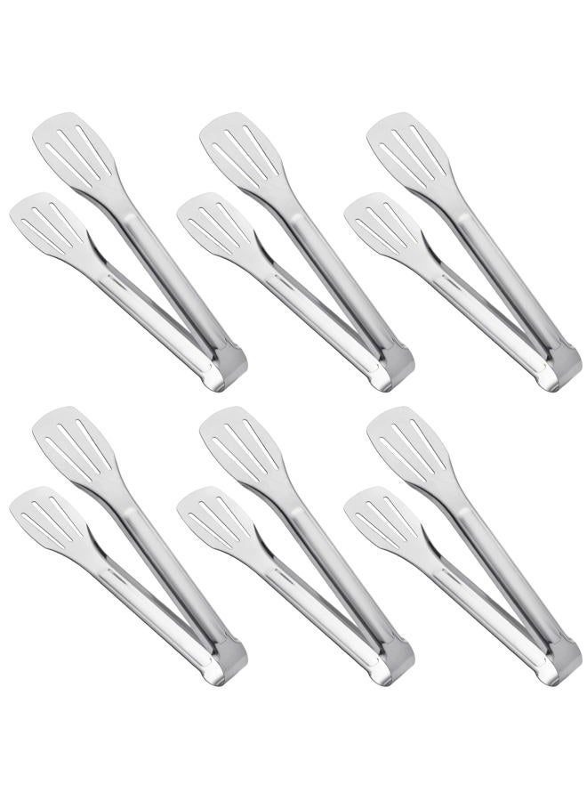 JXHAPY Serving Tongs Kitchen Tongs,Buffet Tongs, Stainless Steel Food Tong Serving Tong,7 inch（6 Pack) - Image 1