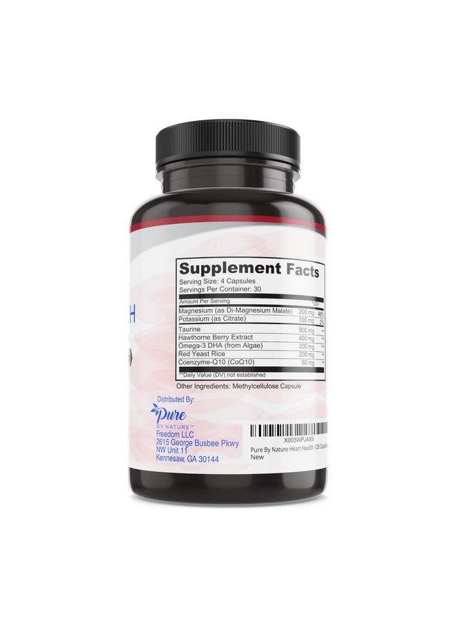 Pure By Nature Red Yeast Rice & CoQ10 Supplement, May Support Vascular Welfare & Blood Flow, 30 Servings (120 Veg Capsules) - Image 4