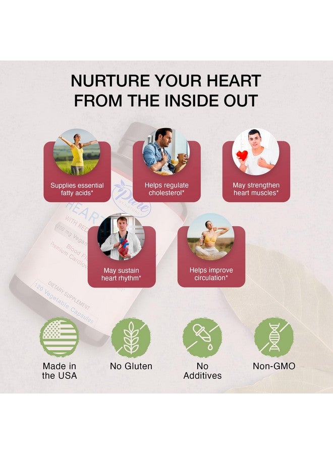 Pure By Nature Red Yeast Rice & CoQ10 Supplement, May Support Vascular Welfare & Blood Flow, 30 Servings (120 Veg Capsules) - Image 3