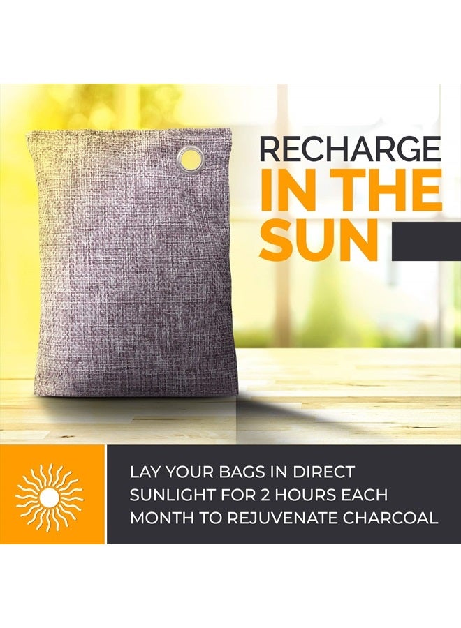 Vergali Bamboo Charcoal Bags Odor Absorber 10x100g w Hooks. Nature Fresh Bamboo Charcoal Air Purifying Bags Activated Charcoal Odor Absorbers for Home, Charcoal Deodorizer Bags and Shoe Closet Odor Eliminator - Image 2