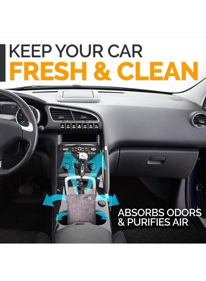 Vergali Bamboo Charcoal Bags Odor Absorber 10x100g w Hooks. Nature Fresh Bamboo Charcoal Air Purifying Bags Activated Charcoal Odor Absorbers for Home, Charcoal Deodorizer Bags and Shoe Closet Odor Eliminator - Image 5