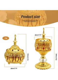 General Gold Vintage Incense Burner, 2 PCS Vintage Cone Incense Burner Incense Burner Aroma Diffuser Stand Yoga SPA Home Office Decoration Incense Burner  - Image 2