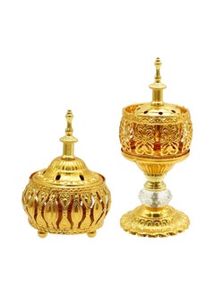 General Gold Vintage Incense Burner, 2 PCS Vintage Cone Incense Burner Incense Burner Aroma Diffuser Stand Yoga SPA Home Office Decoration Incense Burner  - Image 1