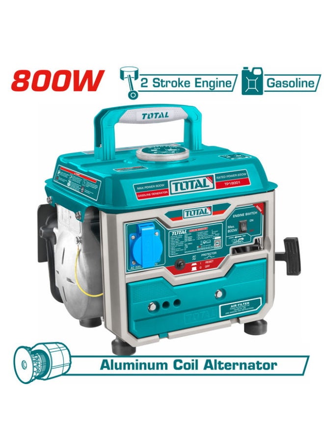 TOTAL Gasoline Generator 800W Tp18001 