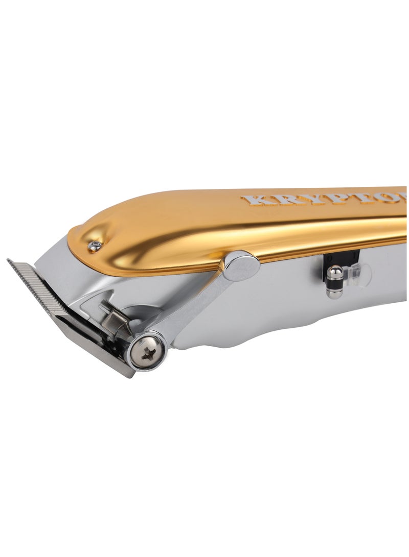KRYPTON Rechargeable Professional Hair Clipper With High-Capacity Battery And Fast Charging, 4 Hours Working- KNTR5293 Golden - Image 4