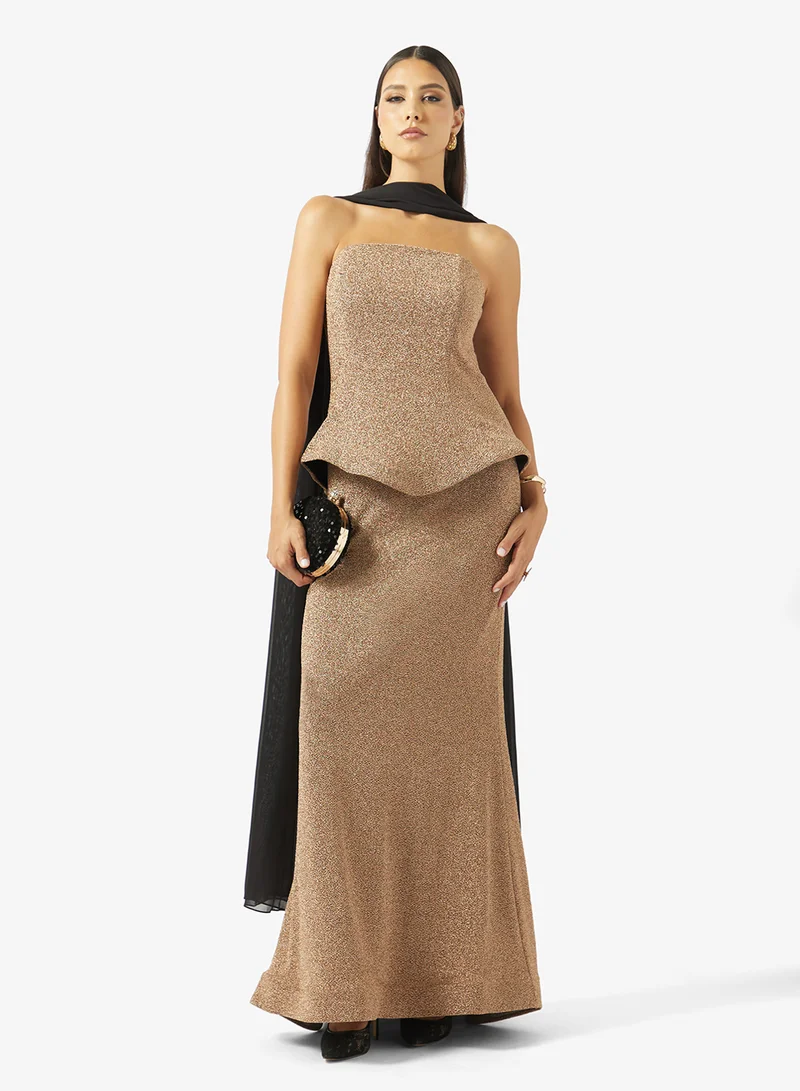 Akadia Fashion  MERMAID TAIL CORSET LAME DRESS for Women | Best Price UAE