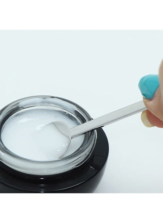 lasenersm 3Pcs Round Metal Cosmetic Spoon Spatulas Makeup Spatula Eye Cream Spoon Beauty Scoop Mini Spoon Makeup Beauty Spoons Mini Cosmetic Skincare Spatula for Home Salon, Golden - Image 5