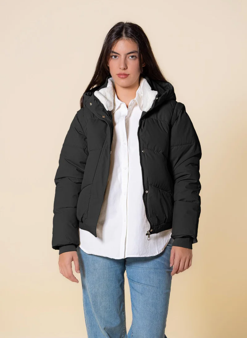 شايبس جاكيت منتفخ بفرو صناعي