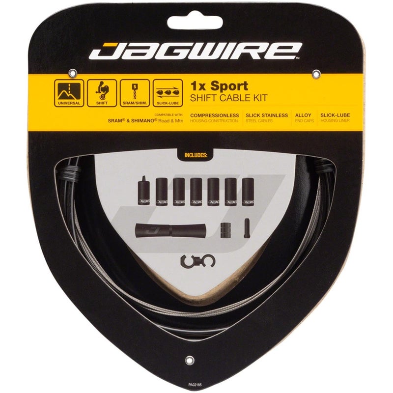 Jagwire مجموعة كابل تغيير السرعة الرياضية Jagwire 1X - أسود - Image 1