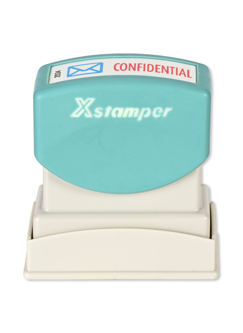 Artline Artline X-Stamper "CONFIDENTIAL" for Office Business Supplies, Ink Blue & Red - ARXTCXBN2034-1PC  - Image 1