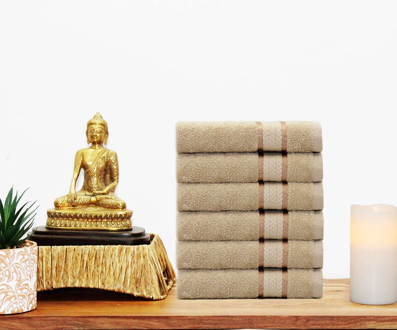 COTTON CRAFT Ultra Soft Hand Towels - 6 Pack - 16x28-100% Cotton Face Towel Set - Absorbent Quick Dry Everyday Luxury Hotel Bathroom Kitchen Spa Gym Shower Pool Camp Travel Picnic - Easy Care - Linen - Image 4