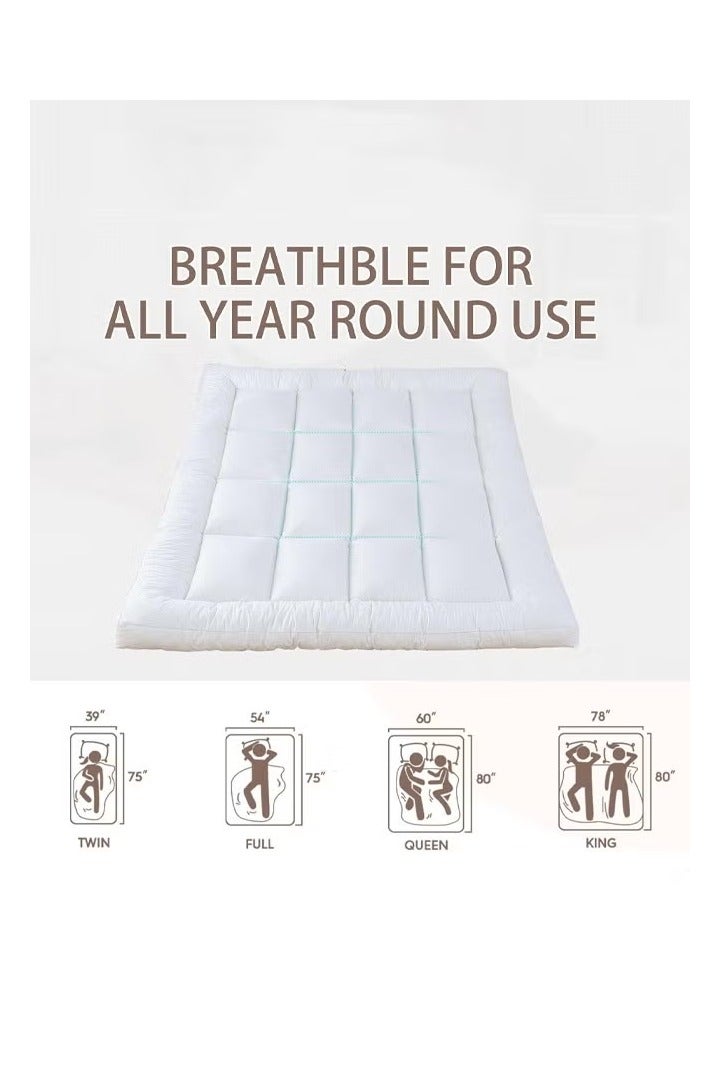 Soufa Dibaj Microfiber Mattress Topper 8 cm With Microfiber Filling and Rubber Corners Edges - Image 3