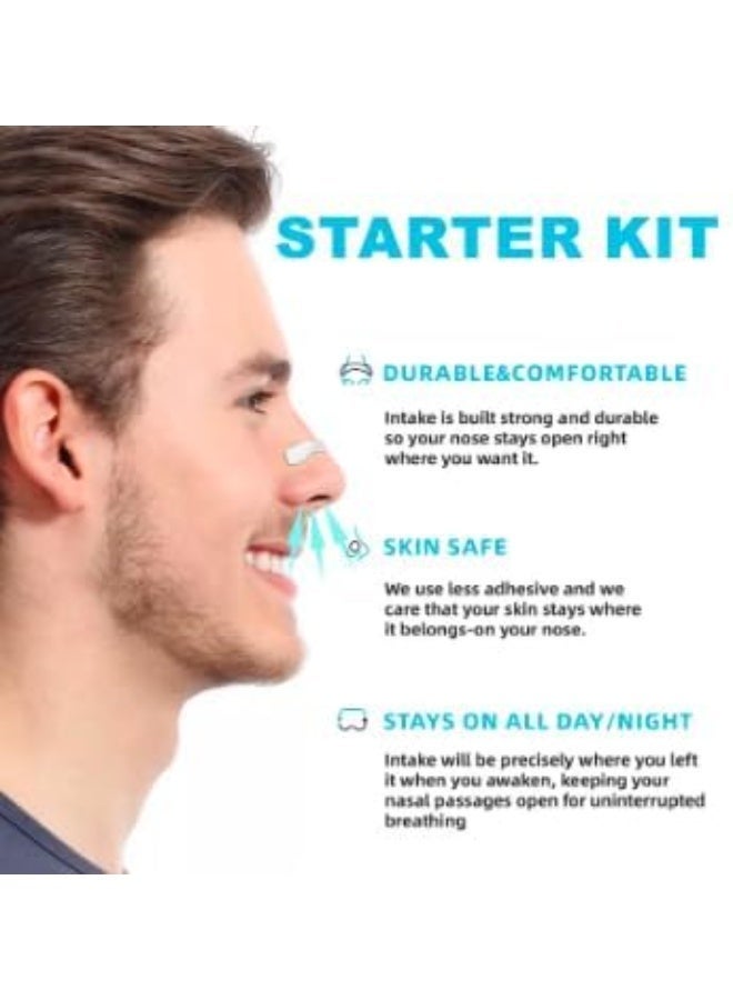 شرائط أنف مميزة لتوسيع مجرى التنفس، 30 قطعة، تساعد على تقليل الشخير وتخفيف الاحتقان (أسود) - Image 4