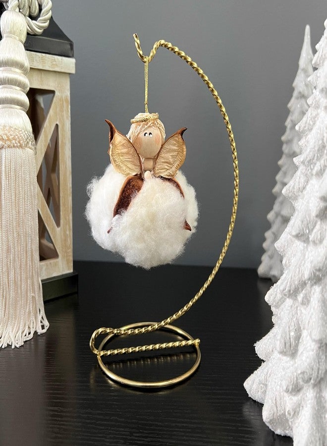 Bard's Twisted Gold-toned Ornament Stand, 7" H x 3" W x 3" D - Image 3