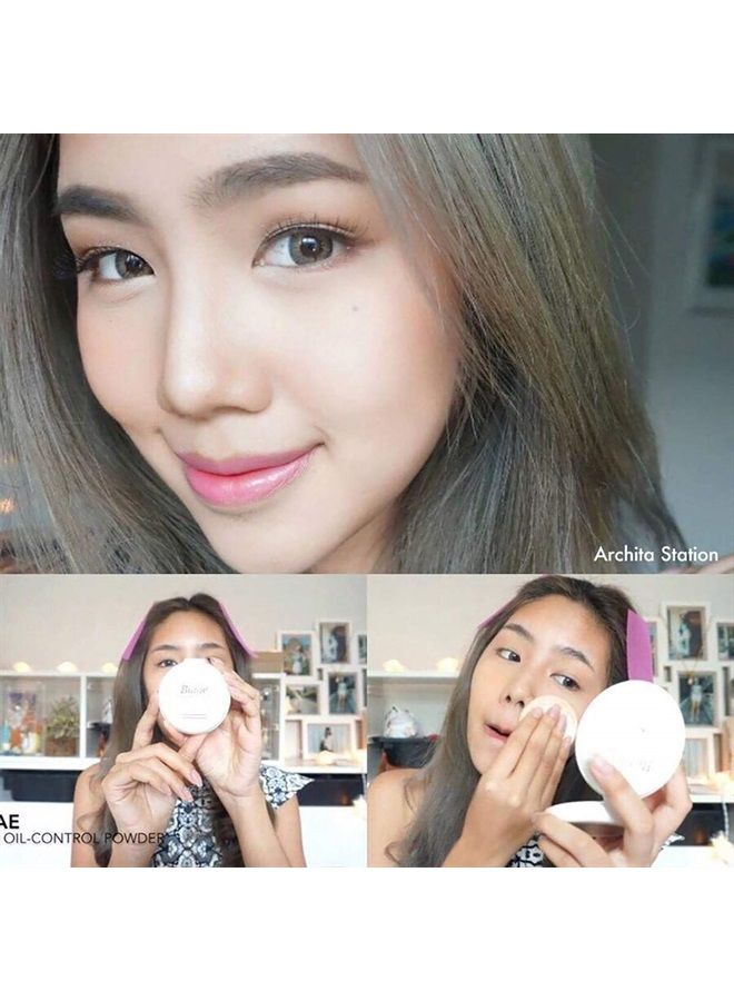 BUTAE Super Oil Control Face Compact Foundation Powder loose Translucent Perfect Skin Smooth Oil-free Pressed Pale Natural Lightweight long-lasting Spf25 Sun Protect & Makeup Matte 0.50 Oz (14g) - Image 3