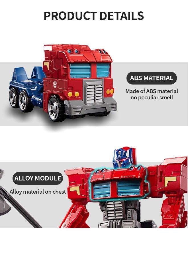 GROIC Deformation Robot Toy, Deformed Car Robot Toys, Action Figure Deformation Car Model, Portable Alloy Deformation Robot Toys Gift for Kids-Optimus Prime - Image 2