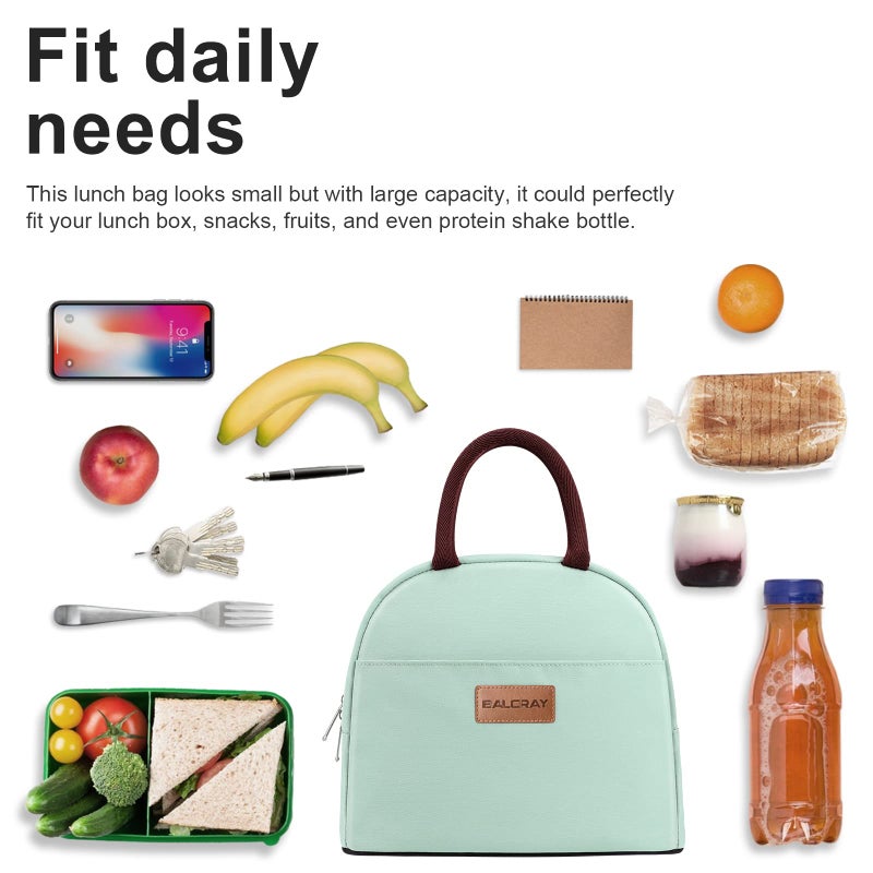 BALORAY Lunch Bag for Women Men Insulated Lunch Box for Adult Reusable Lunch Tote Bag for Work, Picnic or Travel (Mint Green) - Image 4