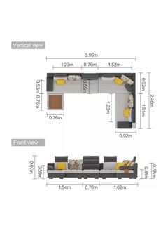 Generic Elegance and Comfort Combined: Modern Classic U Shape 5-Seater Sectional Sofa Set  - Image 4