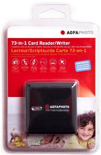 AgfaPhoto AGFA 73-in-1 Card Reader/Writer Compatible with All Versions of SD/HC, Micro SD, CF, XD, MS/Pro Duo and SIM Cards - Image 2