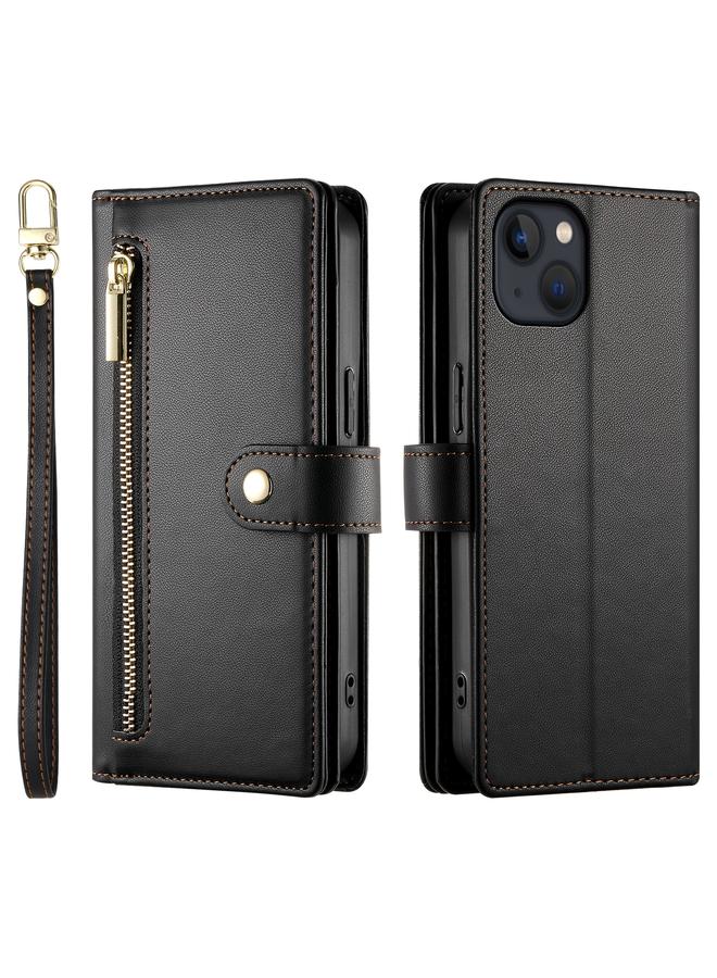 Zaboon Case For iPhone 13 Nine Card-slot Zipper Wallet Bag Leather Phone Case - Image 2