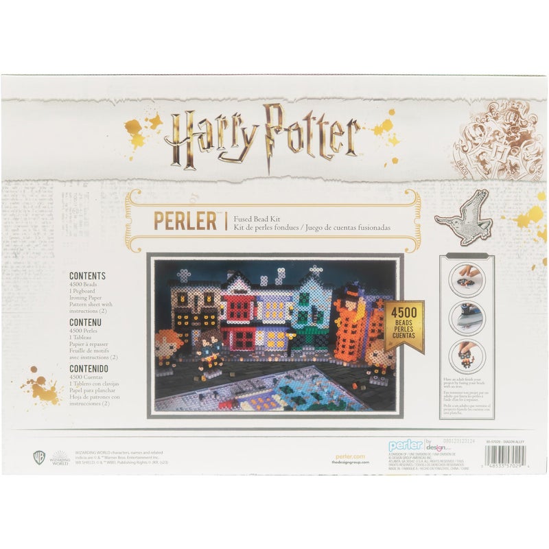 Perler 80-57029 Wizarding World's 3D Harry Potter Diagon Alley Fused Bead Activity Kit, Multicolor, 4504 Pieces - Image 2