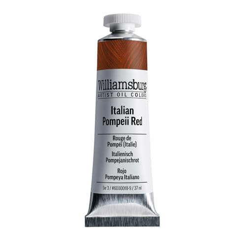 Williamsburg Artist Oil Colors by GOLDEN, Italian Pompeii Red, 37 ml tube, Professional Oil Paint, Semi-Opaque - Image 1