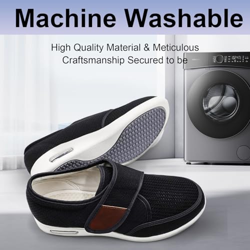 MEJORMEN Men's Edema Diabetic Shoes Adjustable Wide Width Outdoor Walking Sneakers Orthopedic Lightweight Comfy Casual Slippers for Elderly Swollen Feet Arthritis Recovery - Image 5
