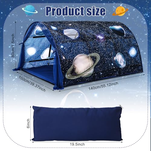 Wowangce Galaxy Twin Bed Tent Large Twin Tent Play Bed with Carry Bag Foldable for Bedroom Indoor - Image 5