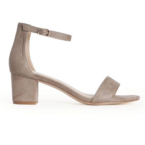 J. Adams J.Adams Daisy Heeled Sandals for Women – Wide Ankle Strap Low 2 Inch Kitten Short Block Heel, Open Toe Dress Shoes – Chunky Heels for Bridal, Wedding, Parties – Dressy Platform Sandals, Women's Shoes - Image 2