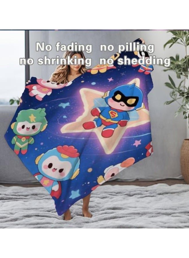 general Children's or student cartoon flannel thin blanket (warm and comfortable, suitable for sleep, games) 100cm*150cm - 1031 - Image 1