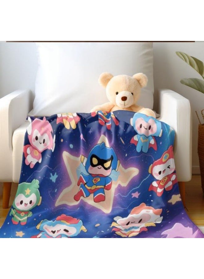 general Children's or student cartoon flannel thin blanket (warm and comfortable, suitable for sleep, games) 100cm*150cm - 1031 - Image 5