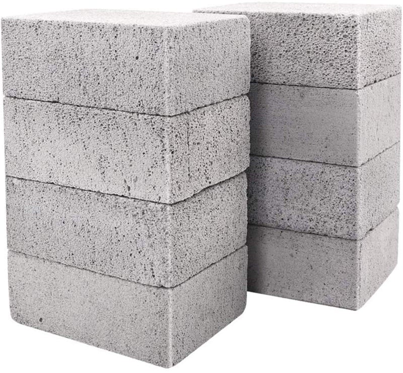 HATOKU 8 Pack Grill Brick & Griddle Stone Cleaning Block, Pumice Stone for Cleaning Oven, Stove, BBQ Grill, Commercial Grade Cleaner for Cookers, Frying Pans, Racks, Flat Tops - Image 1