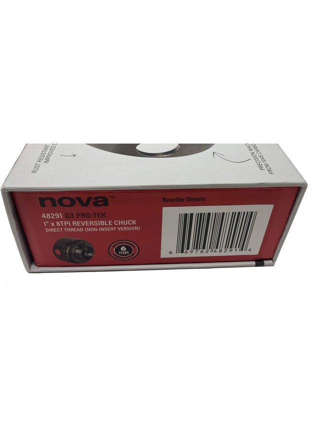 NOVA NOVA 48291 PREMIER PRO-TEK G3 CHUCK With 2" PRO-TEK Jaws, Woodworm screw, & Dlx. Storage Box, Direct Thread Version 1"x 8 TPI Only (Does Not Use Inserts) - Image 5