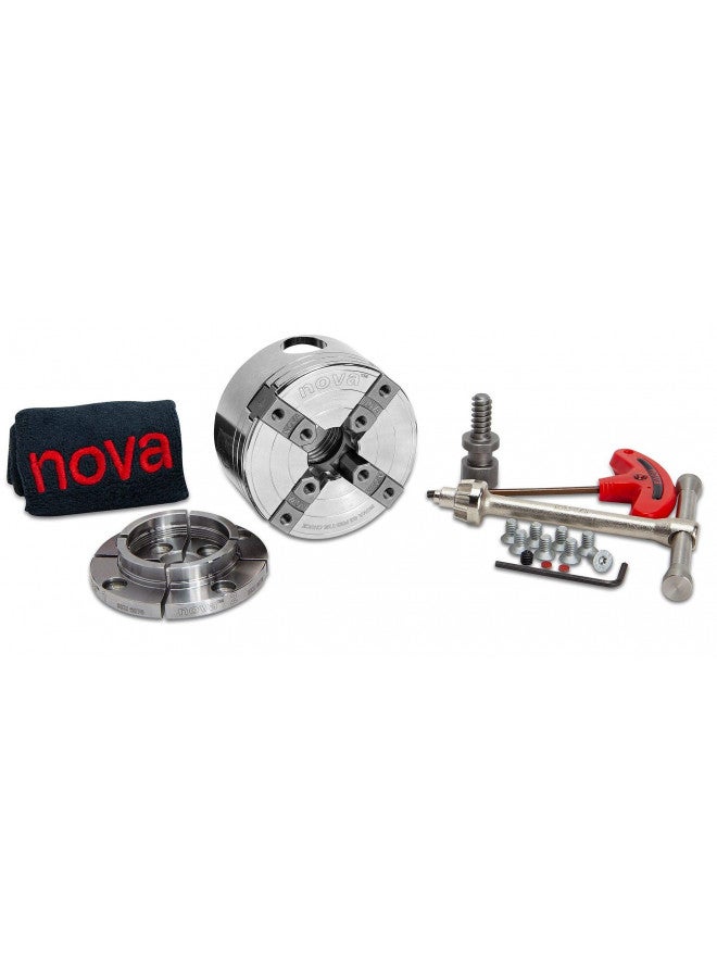 NOVA NOVA 48291 PREMIER PRO-TEK G3 CHUCK With 2" PRO-TEK Jaws, Woodworm screw, & Dlx. Storage Box, Direct Thread Version 1"x 8 TPI Only (Does Not Use Inserts) - Image 3