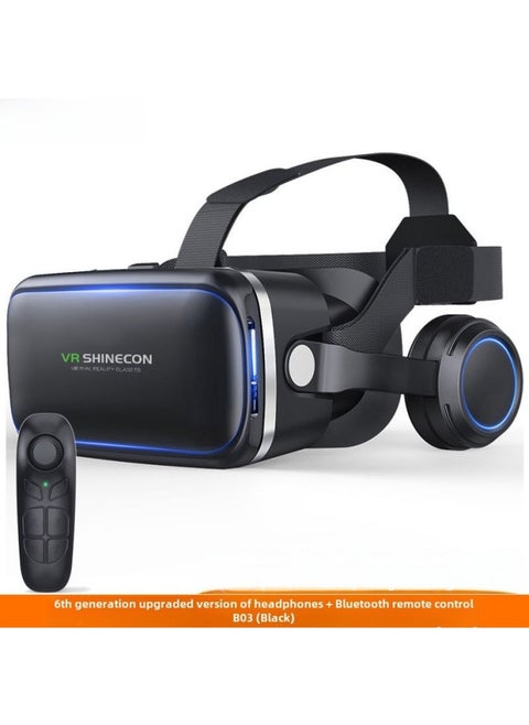 Upgraded Version VR Glasses Virtual Reality 3D Eyes Headset Shinecon G04EA Enhanced Model For Children Adults Fashion Business-Color:6 Generation VR B03 Handle