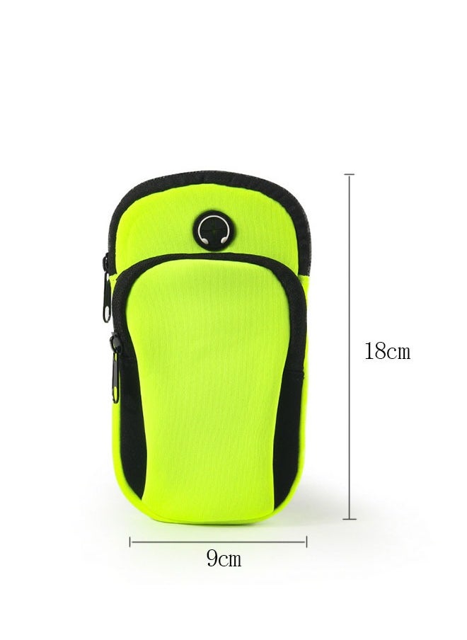 Ant - Armband Phone Case Bag with Earphone Hole for Sports Running Jogging Exercising Gym， Double Pockets for Holding Mobile Phone Keys Money Bank Cards - Image 1