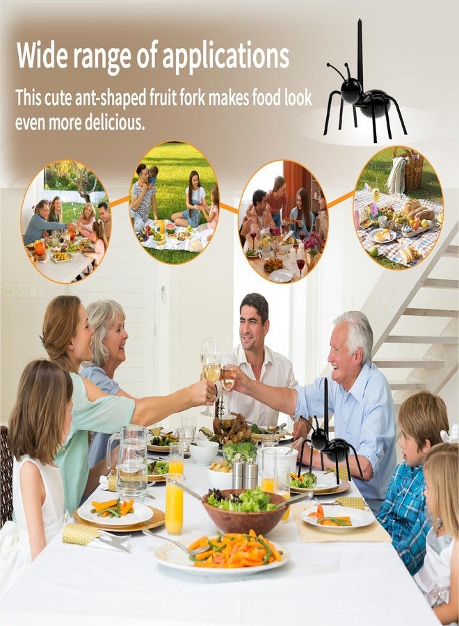 VYNFLICK Ant Fruit Toothpicks - Reusable Party Food Forks 48pcs Plastic Ant Appetizers Decor Bug Themed Cocktail Fork for Birthday Picnic Decor - Image 5