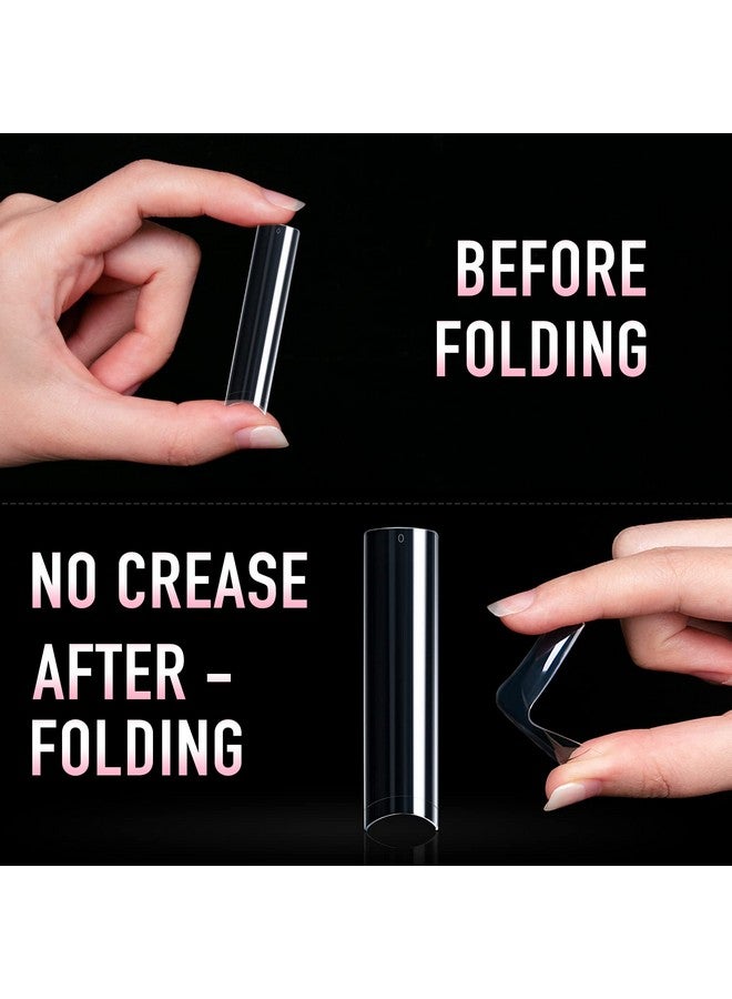 ranrose 600Pcs Clear Extra Long No Curve Nail Tips Xxxl Super Long Half Cover No C Curve False Nails 12 Sizes Tapered Square Nail Tips Press On Nails With Box - Image 4